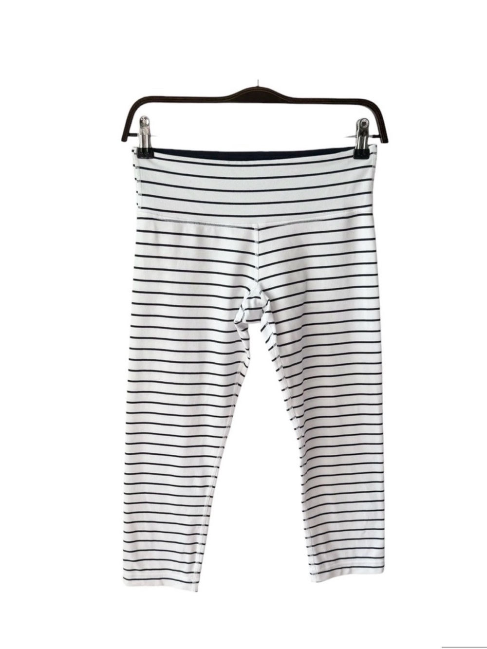 lululemon athletica White and Black Striped Leggings